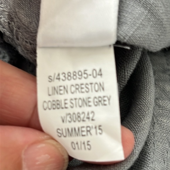 VGUC Athleta Linen Creston slate cobblestone gray Shorts Size 6 - Picture 9 of 11